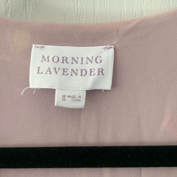 Morning Lavender Charlotte Floral‎ Wrap Dress Size XS maxi Romantic - Picture 2 of 3